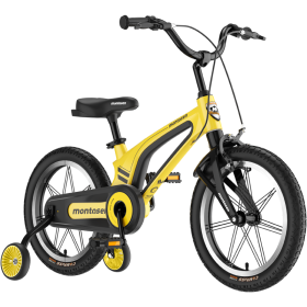 14" Kids Bike for Girls and Boys, Magnesium Alloy Frame with Auxiliary Wheel, Kids Single Speed Cruiser Bike.