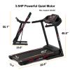 FYC Folding Treadmill for Home - 330 LBS Weight Capacity Running Machine with Incline/Bluetooth;  3.5HP 16KM/H Max Speed Foldable Electric Treadmill E