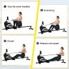 Magnetic Rowing Machine Folding Rower with 14 Level Resistance Adjustable, LCD Monitor and Tablet Holder for Foldable Rower Home Gym Cardio Workout