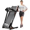 Folding Electric 3.5HP Treadmill With Incline Medium Running Machine Motorised LCD Gym 330lbs Folding Treadmill Electric Motorized Power 14.8KM/H Runn