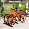 Living Room Bike Stand Cycling Rack Floor Storage Organizer For 2-Bicycle