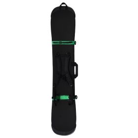 Dumpling Skin Snowboard Bag Protective Cover (Option: Black Green Ribbon-Single with Two shoulder-160CM to 169CM)