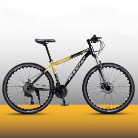 Aluminum Alloy Mountain Biking For Male And Female Adults (Option: Black gold-26inches 27speeds)