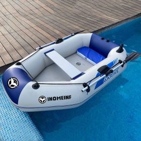 Rubber Boat Thickened Hard Bottom Motor Inflatable Boat Kayak Bare Boat (Option: Set8)