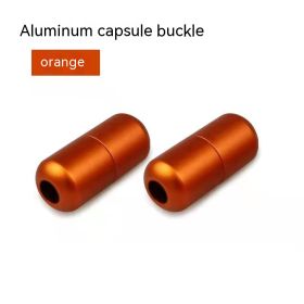 Lazy Multi-color Shoelace Metal Buckle Metal Capsule Buckle (Color: Orange)