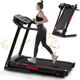 Folding Treadmills for Home - 3.5HP Portable Foldable with Incline, Electric Treadmill for Running Walking Jogging Exercise with 12 Preset Programs, I (Color: as Pic)