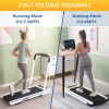 FYC 2 in 1 Under Desk Treadmill - 2.5 HP Folding Treadmill for Home;  Installation-Free Foldable Treadmill Compact Electric Running Machine;  Remote C