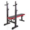 Adjustable Folding Multifunctional Workout Station Adjustable Workout Bench with Squat Rack - balck red XH