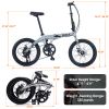 20" Folding City Bike Aluminum Frame 8 Speed Folding Bike