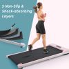 2 in 1 Under Desk Electric Treadmill 2.5HP, with Bluetooth APP and speaker, Remote Control, Display, Walking Jogging Running Machine Fitness Equipment