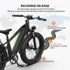 AOSTIRMOTOR New Pattern King 26" 1000W Electric Bike 26in Fat Tire 52V15AH Removable Lithium Battery for Adults KING