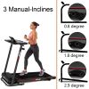 FYC Folding Treadmill for Home with Desk - 2.5HP Compact Electric Treadmill for Running and Walking Foldable Portable Running Machine for Small Spaces