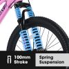 S26103 26 inch Mountain Bike for Teenagers Girls Women, Shimano 21 Speeds with Dual Disc Brakes and 100mm Front Suspension, White/Pink