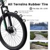 A2660 Ecarpat Mountain Bike 26 Inch Wheels, 21-Speed Full Suspension Mens Womens Trail Commuter City Mountain Bike, Carbon Steel Frame Disc Brakes Thu