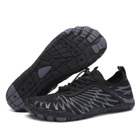 Men's And Women's Fashion Casual Outdoor Skin Soft Bottom Water Shoes (Option: 8305 Black-39)