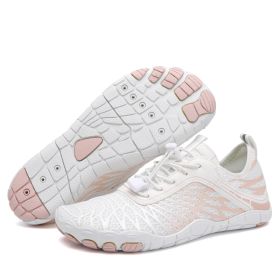 Men's And Women's Fashion Casual Outdoor Skin Soft Bottom Water Shoes (Option: 8305 White-39)